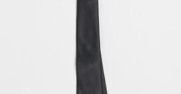 Black satin men’s tie