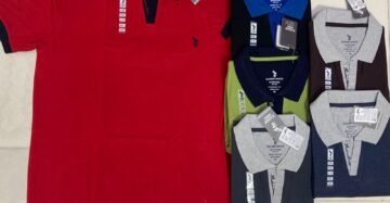 half sleeve collar t shirt