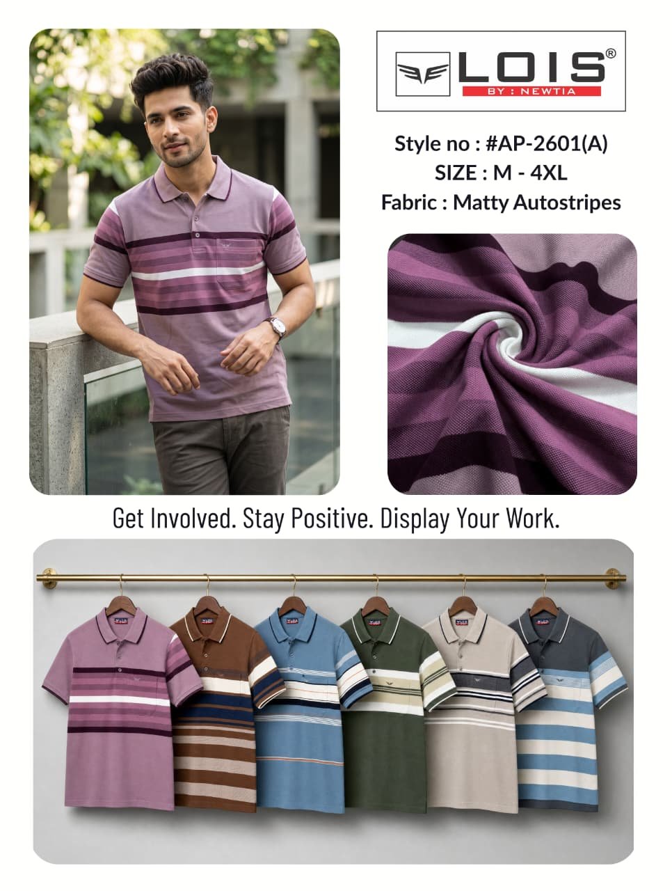 Matty Autostripes Polo T-Shirt AP-2601(A)